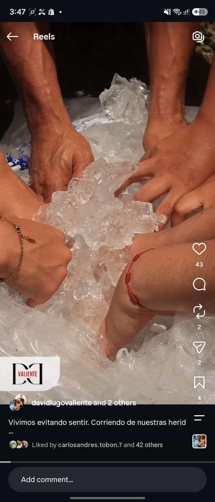 Manos en hielo — vivir sin evitar sentir
